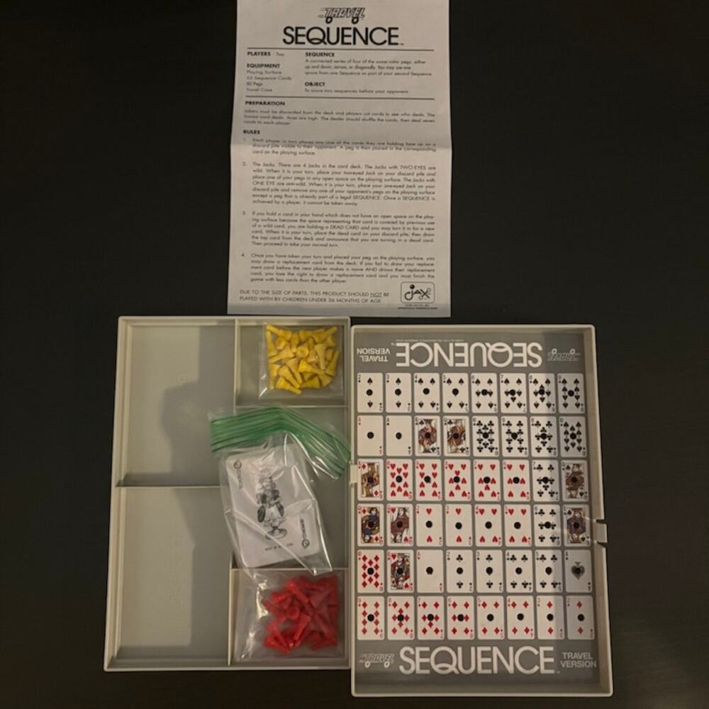 Jax Travel Sequence Car Board Game Complete Vintage